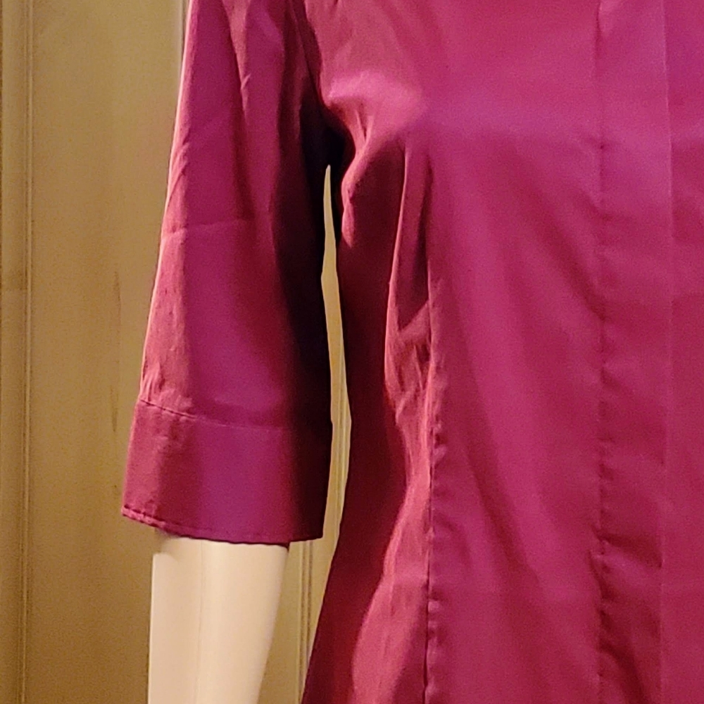 90's Express Pink Iridescent Button Top - Picture 3 of 11